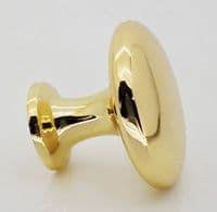 10pcs  x TEZ® 30MKSB  Metal Pull Knobs Handles - 30mm dia - Come with screws - Shiny Brass
